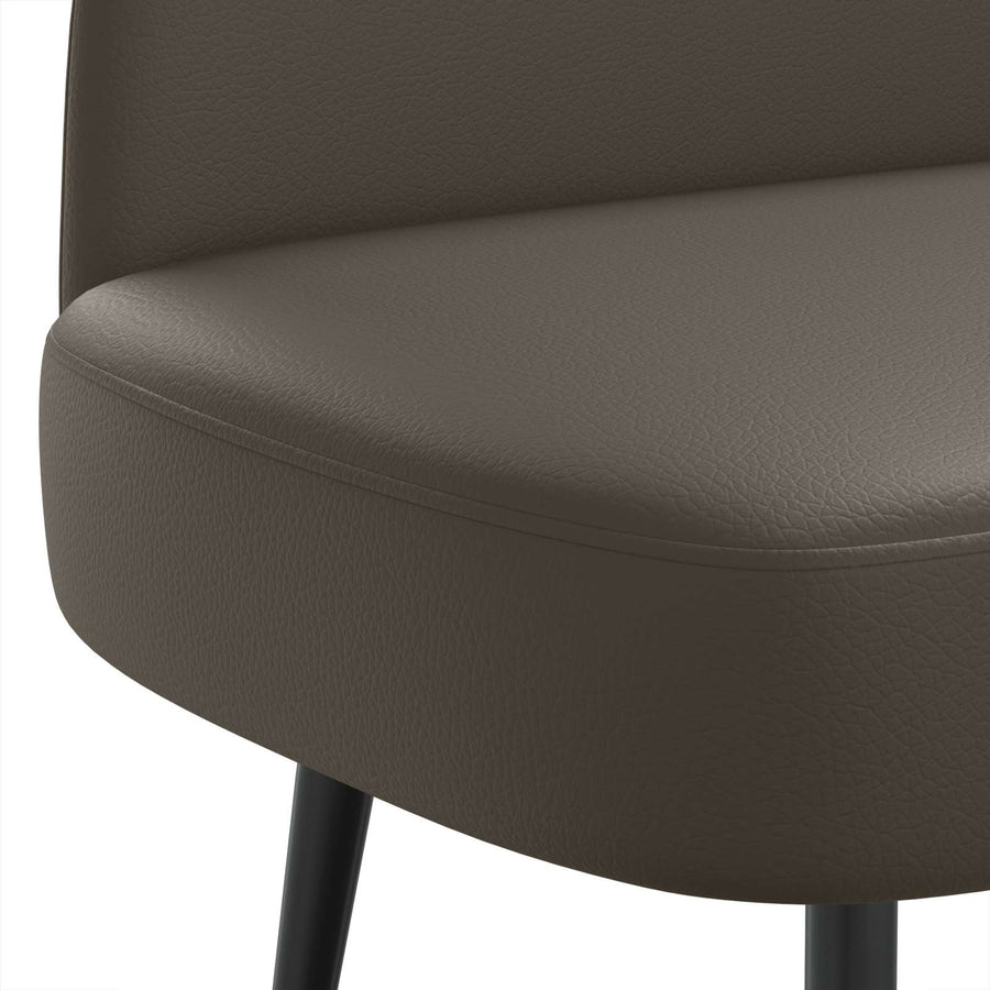 Beklede bank met rugleuning Grijs 110 x 60 x 76 cm Kunstleer