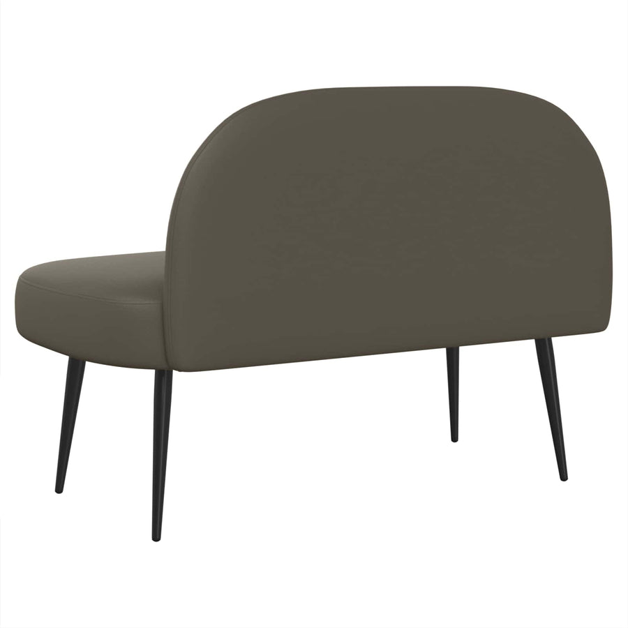 Beklede bank met rugleuning Grijs 110 x 60 x 76 cm Kunstleer