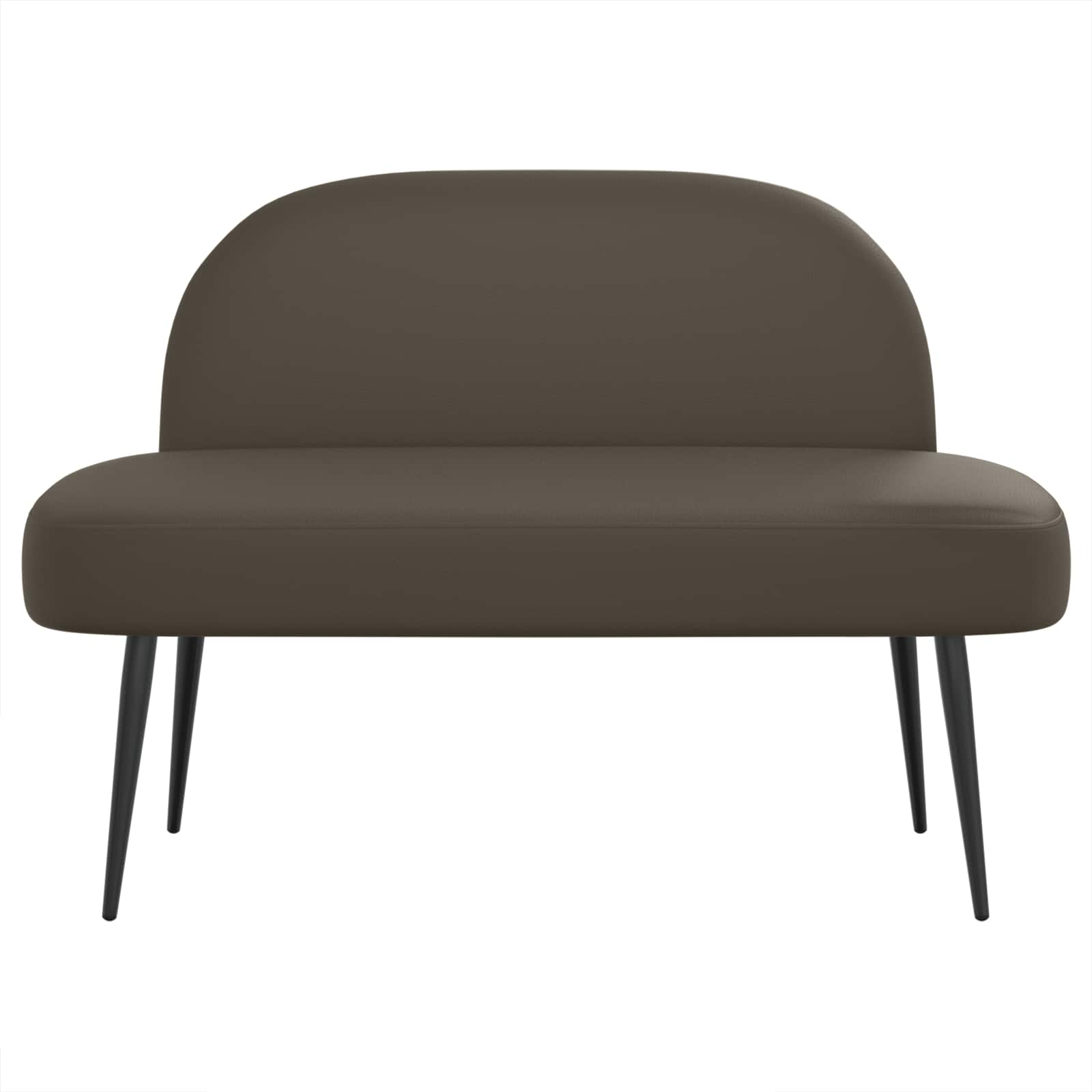 Beklede bank met rugleuning Grijs 110 x 60 x 76 cm Kunstleer