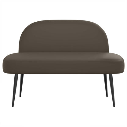Beklede bank met rugleuning Grijs 110 x 60 x 76 cm Kunstleer