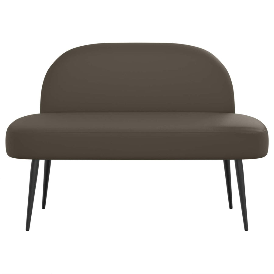 Beklede bank met rugleuning Grijs 110 x 60 x 76 cm Kunstleer