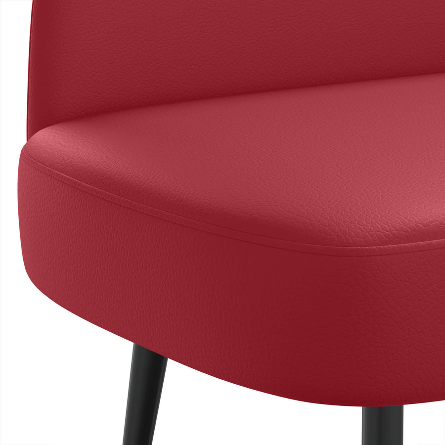 Beklede bank met rugleuning Wijnrood 110 x 60 x 76 cm Kunstleer