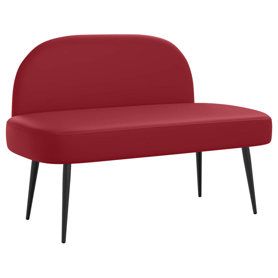 Beklede bank met rugleuning Wijnrood 110 x 60 x 76 cm Kunstleer