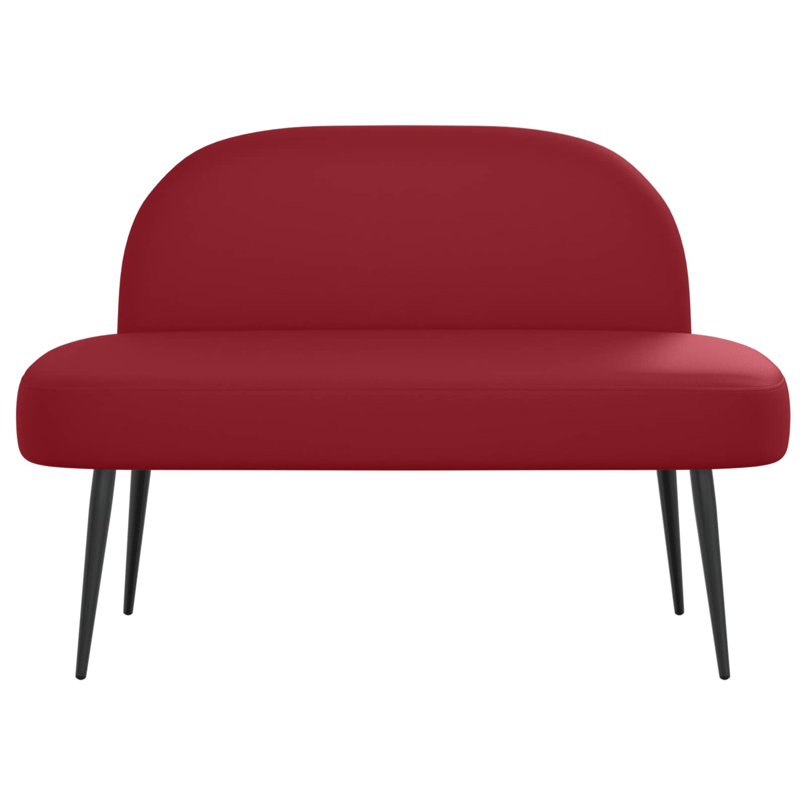 Beklede bank met rugleuning Wijnrood 110 x 60 x 76 cm Kunstleer