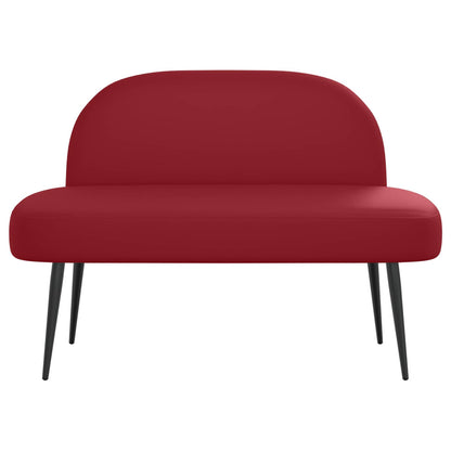 Beklede bank met rugleuning Wijnrood 110 x 60 x 76 cm Kunstleer