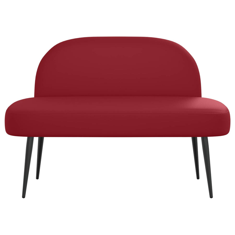 Beklede bank met rugleuning Wijnrood 110 x 60 x 76 cm Kunstleer