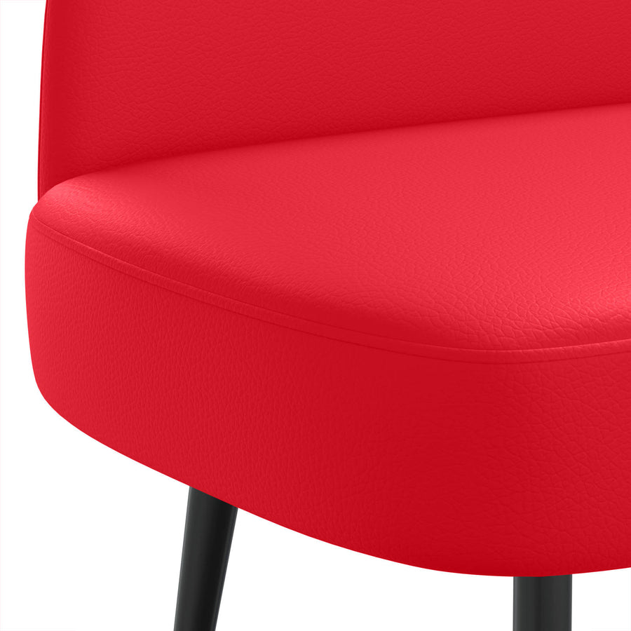 Beklede bank met rugleuning Rood 110 x 60 x 76 cm Kunstleer