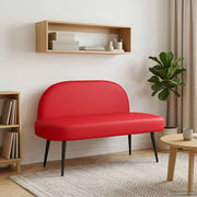 Bank rood 110x60x76 cm kunstleer