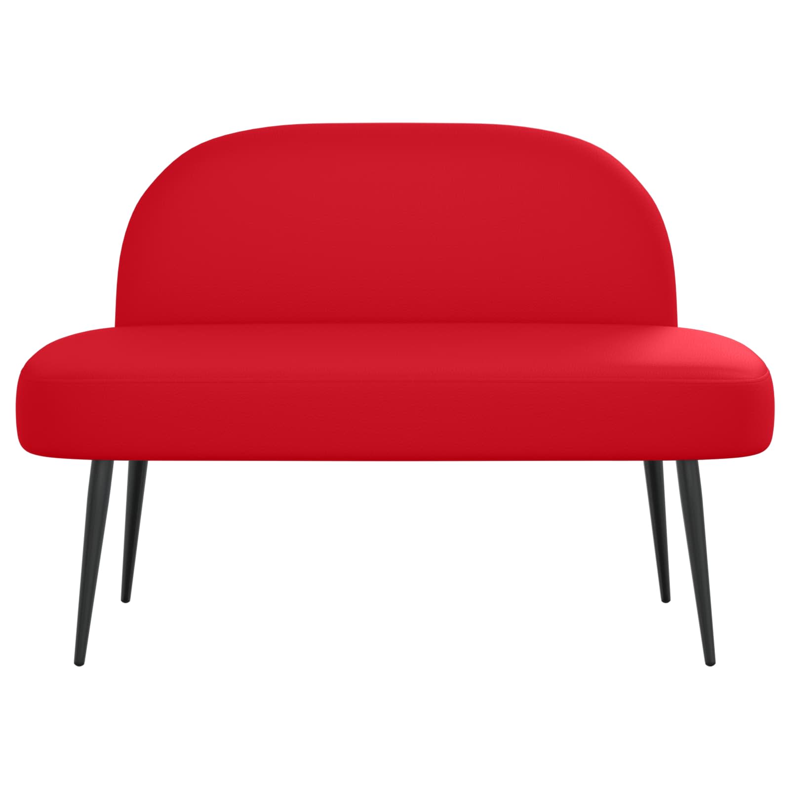 Beklede bank met rugleuning Rood 110 x 60 x 76 cm Kunstleer