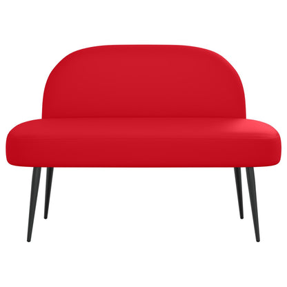 Beklede bank met rugleuning Rood 110 x 60 x 76 cm Kunstleer