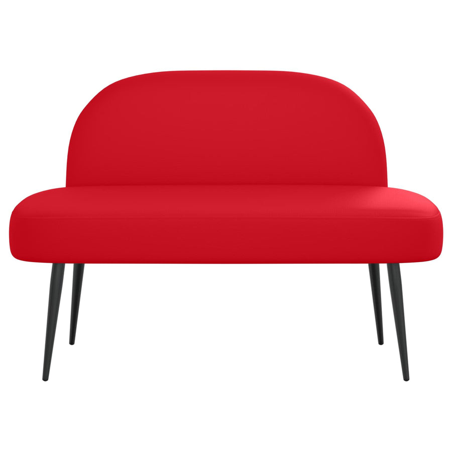 Beklede bank met rugleuning Rood 110 x 60 x 76 cm Kunstleer