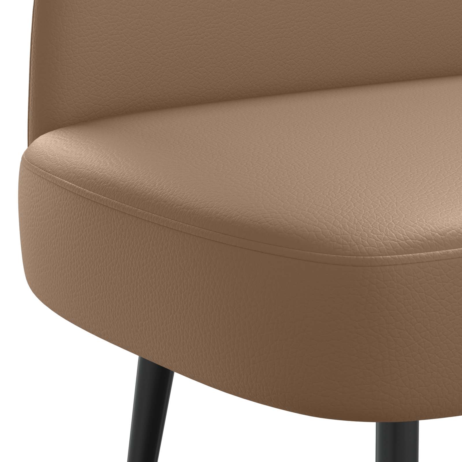 Beklede bank met rugleuning Cappuccino 110 x 60 x 76 cm