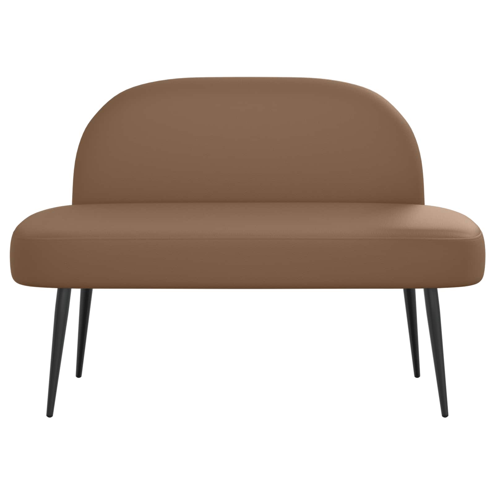 Beklede bank met rugleuning Cappuccino 110 x 60 x 76 cm