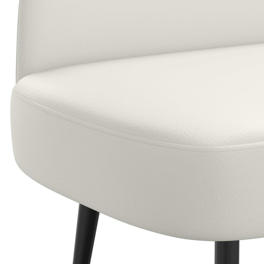 Beklede bank met rugleuning Wit 110 x 60 x 76 cm Kunstleer