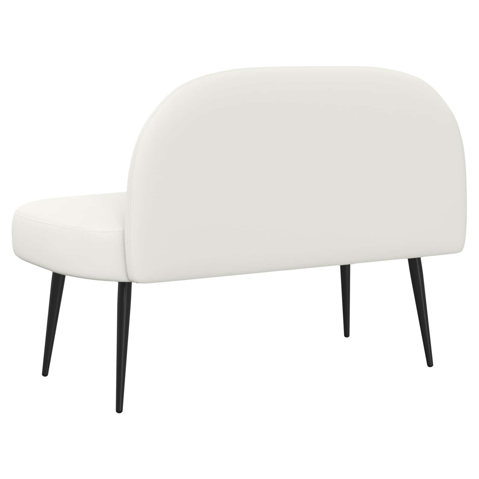 Beklede bank met rugleuning Wit 110 x 60 x 76 cm Kunstleer