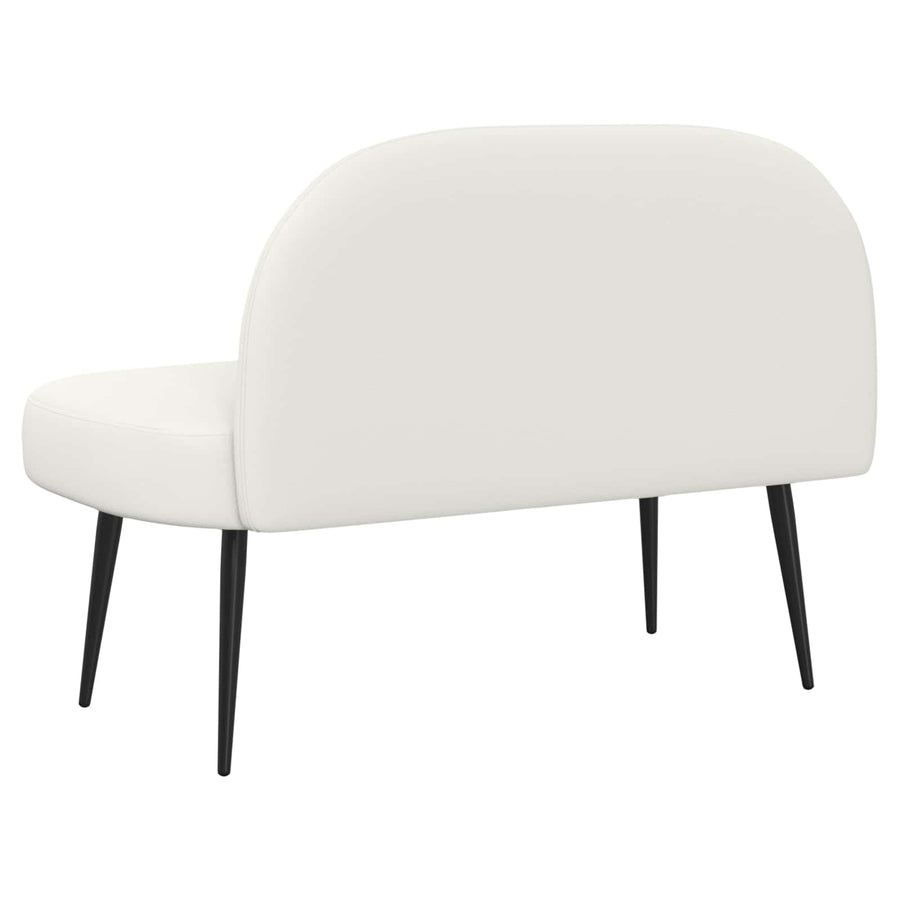 Beklede bank met rugleuning Wit 110 x 60 x 76 cm Kunstleer
