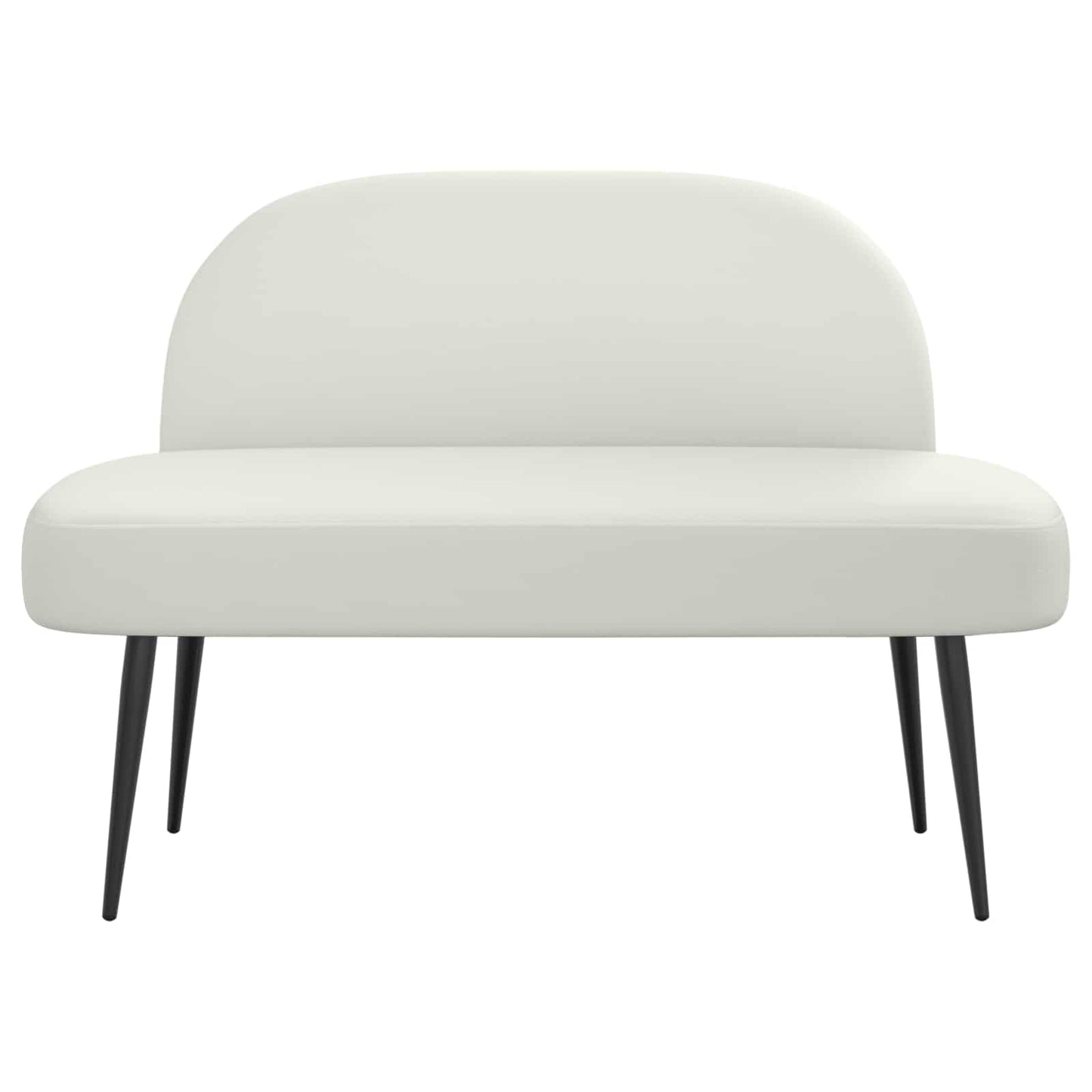 Beklede bank met rugleuning Wit 110 x 60 x 76 cm Kunstleer