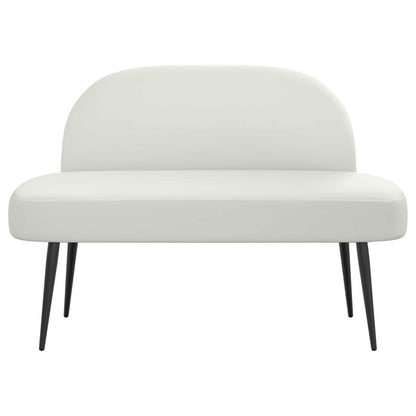 Beklede bank met rugleuning Wit 110 x 60 x 76 cm Kunstleer