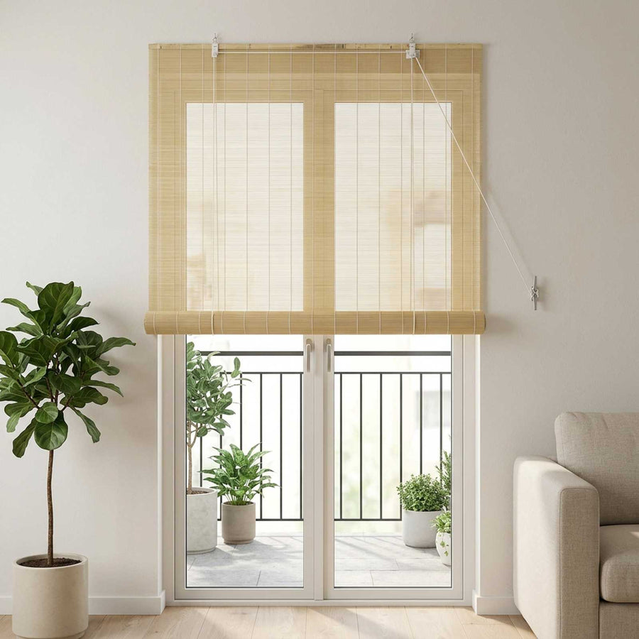 Rolgordijn Naturel 90 x 220 cm Bamboe