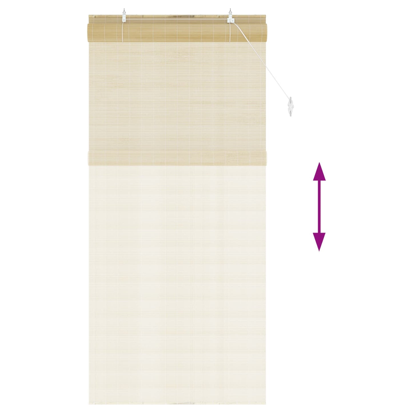 Rolgordijn Naturel 90 x 220 cm Bamboe