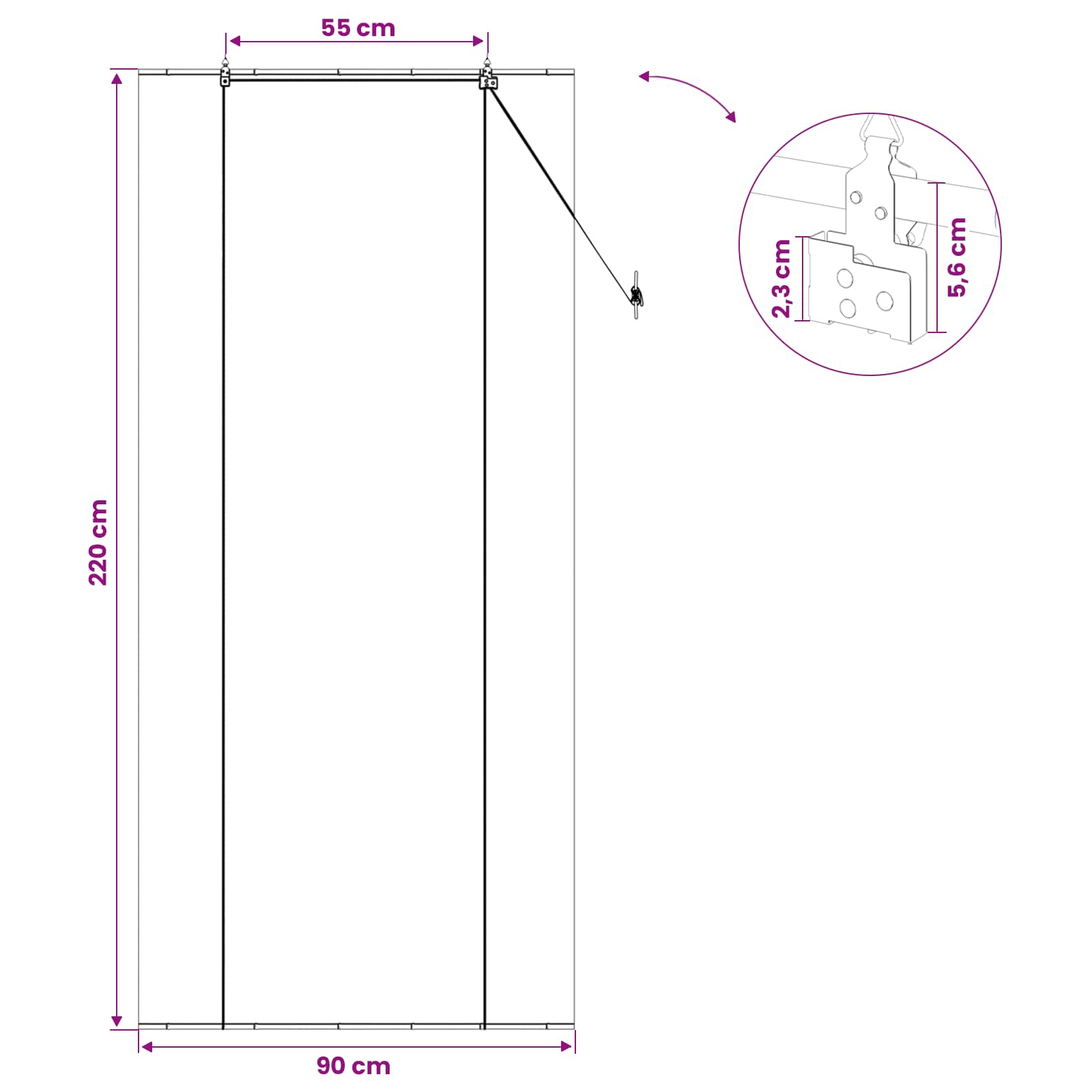 Rolgordijn Naturel 90 x 220 cm Bamboe