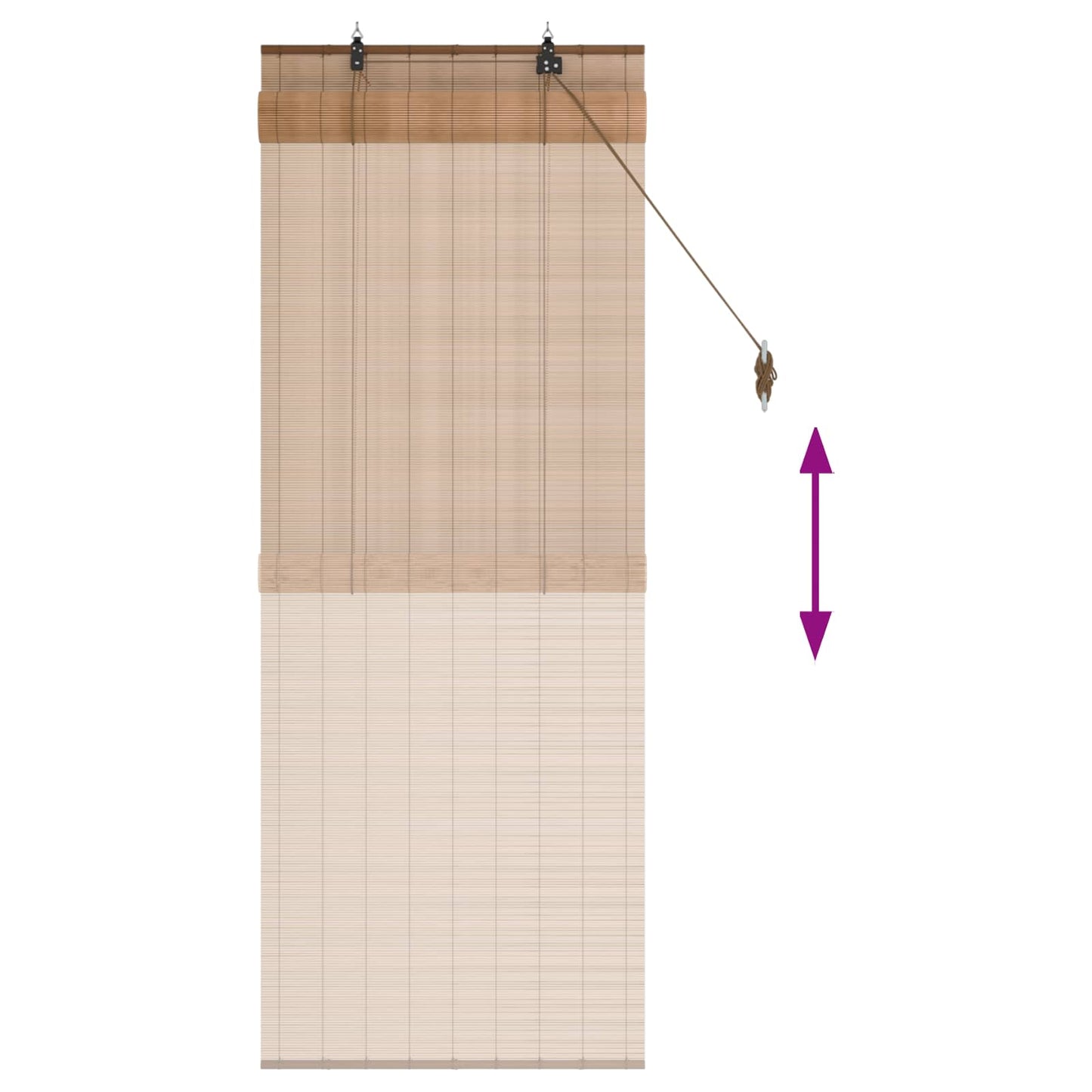 Rolgordijn Bruin 50 x 160 cm Bamboe