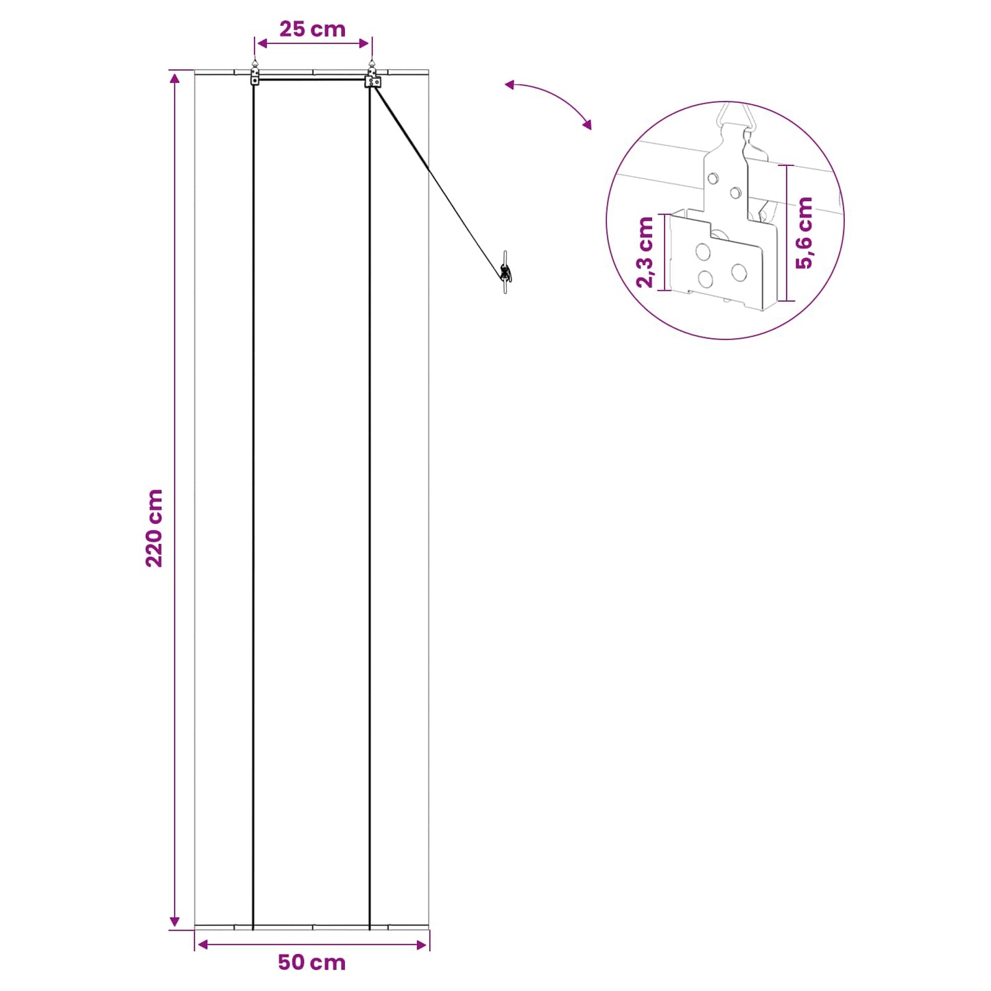Rolgordijn Bruin 50 x 220 cm Bamboe