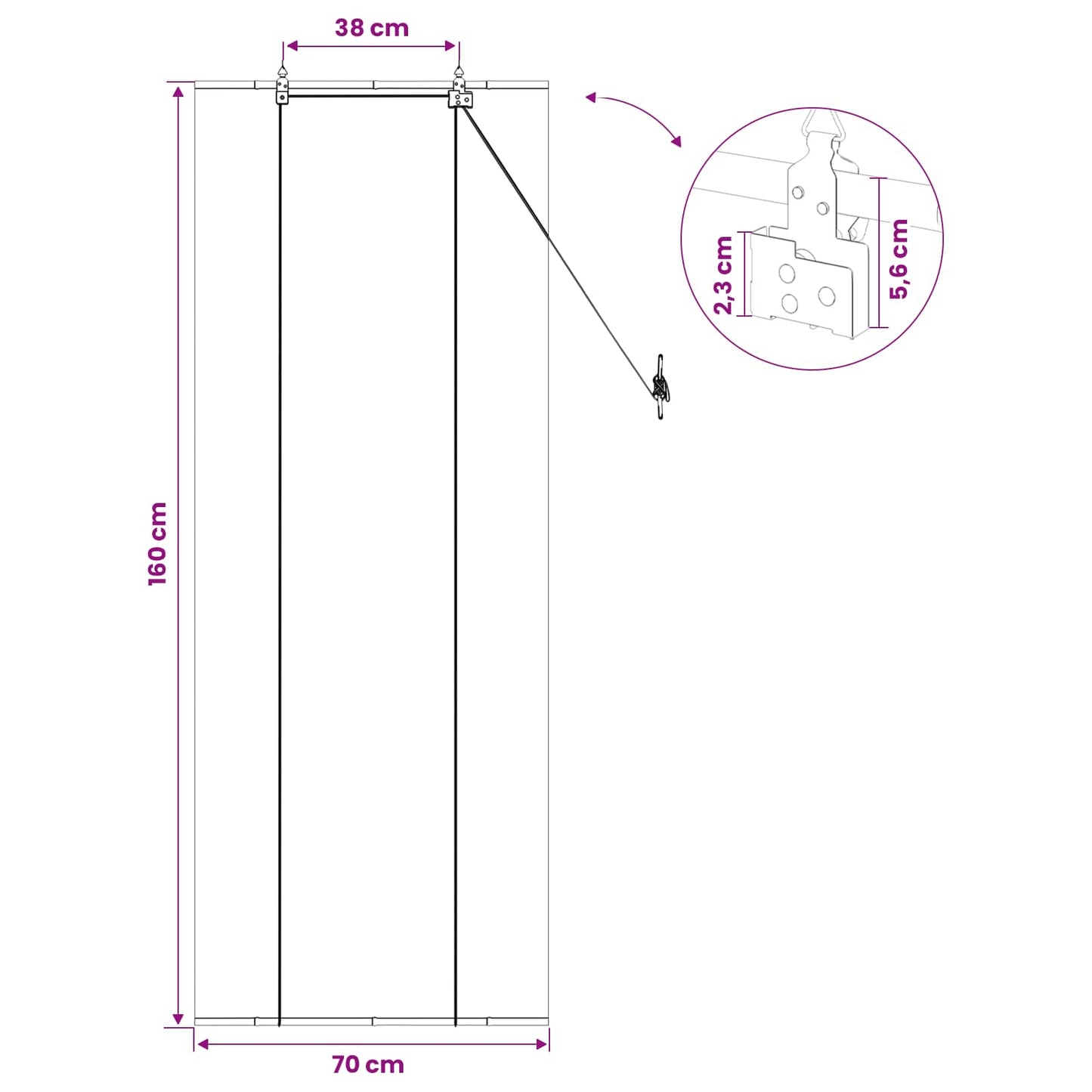 Rolgordijn Bruin 70 x 160 cm Bamboe