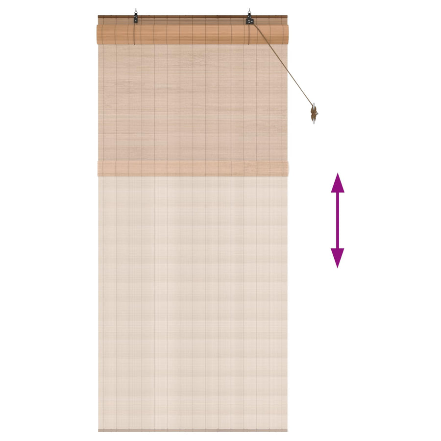 Rolgordijn Bruin 90 x 220 cm Bamboe