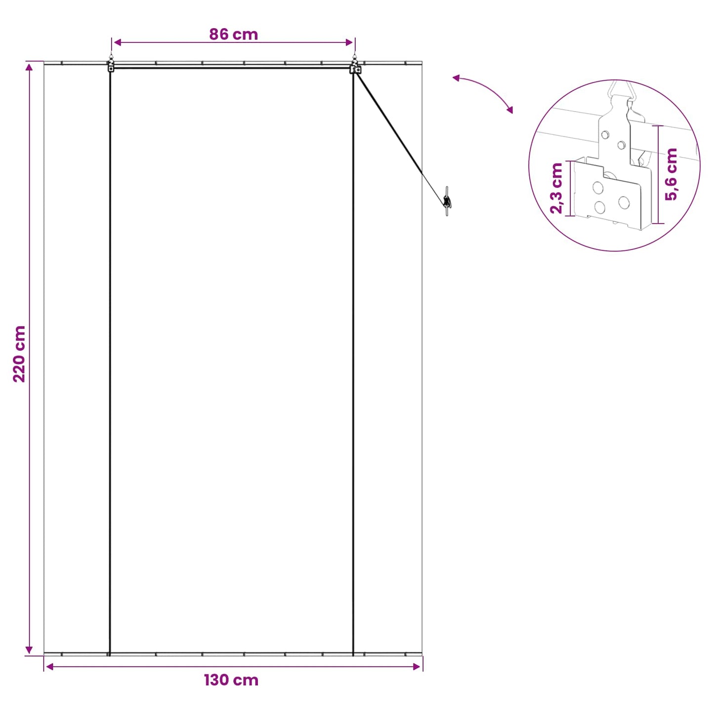 Rolgordijn Bruin 130 x 220 cm Bamboe