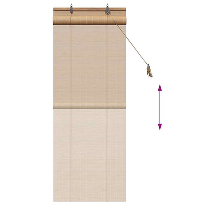 Rolgordijn Bruin 50 x 160 cm Bamboe