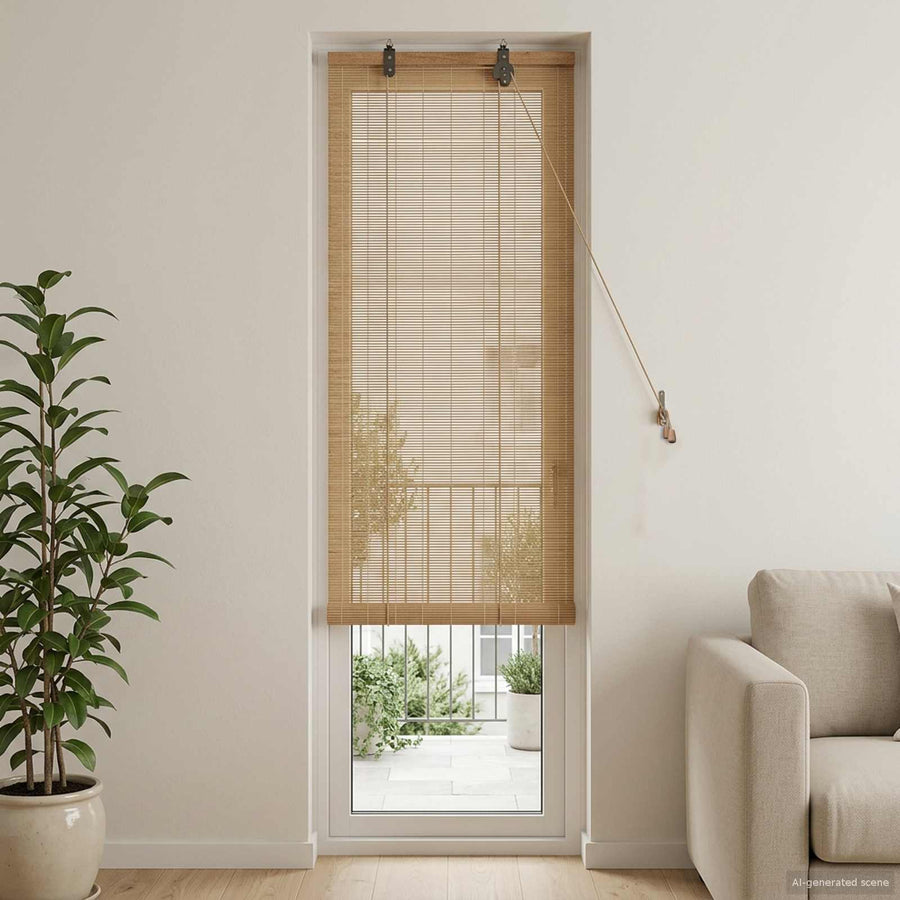 Rolgordijn Bruin 50 x 220 cm Bamboe