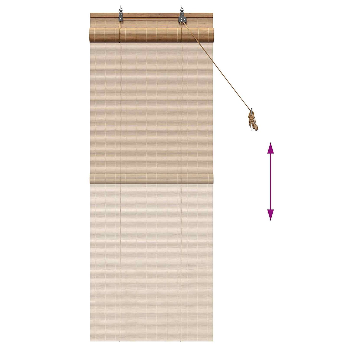 Rolgordijn Bruin 70 x 160 cm Bamboe