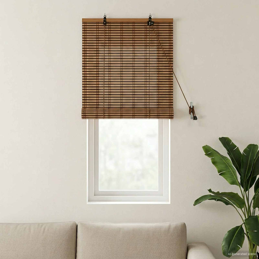 Rolgordijn Bruin 50 x 160 cm Bamboe