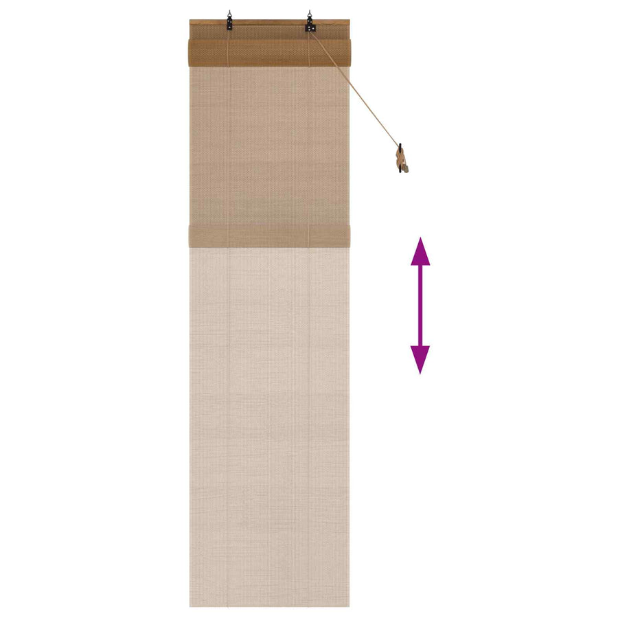 Rolgordijn Bruin 60 x 220 cm Bamboe