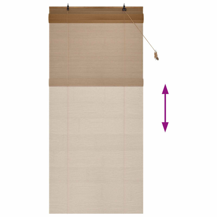 Rolgordijn Bruin 90 x 220 cm Bamboe