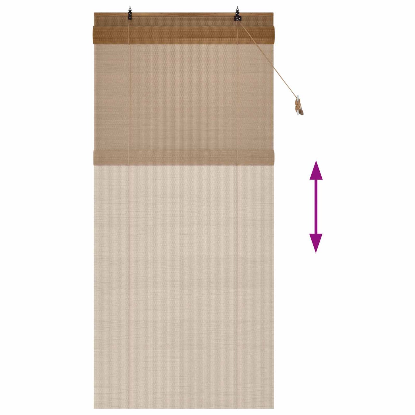 Rolgordijn Bruin 110 x 220 cm Bamboe
