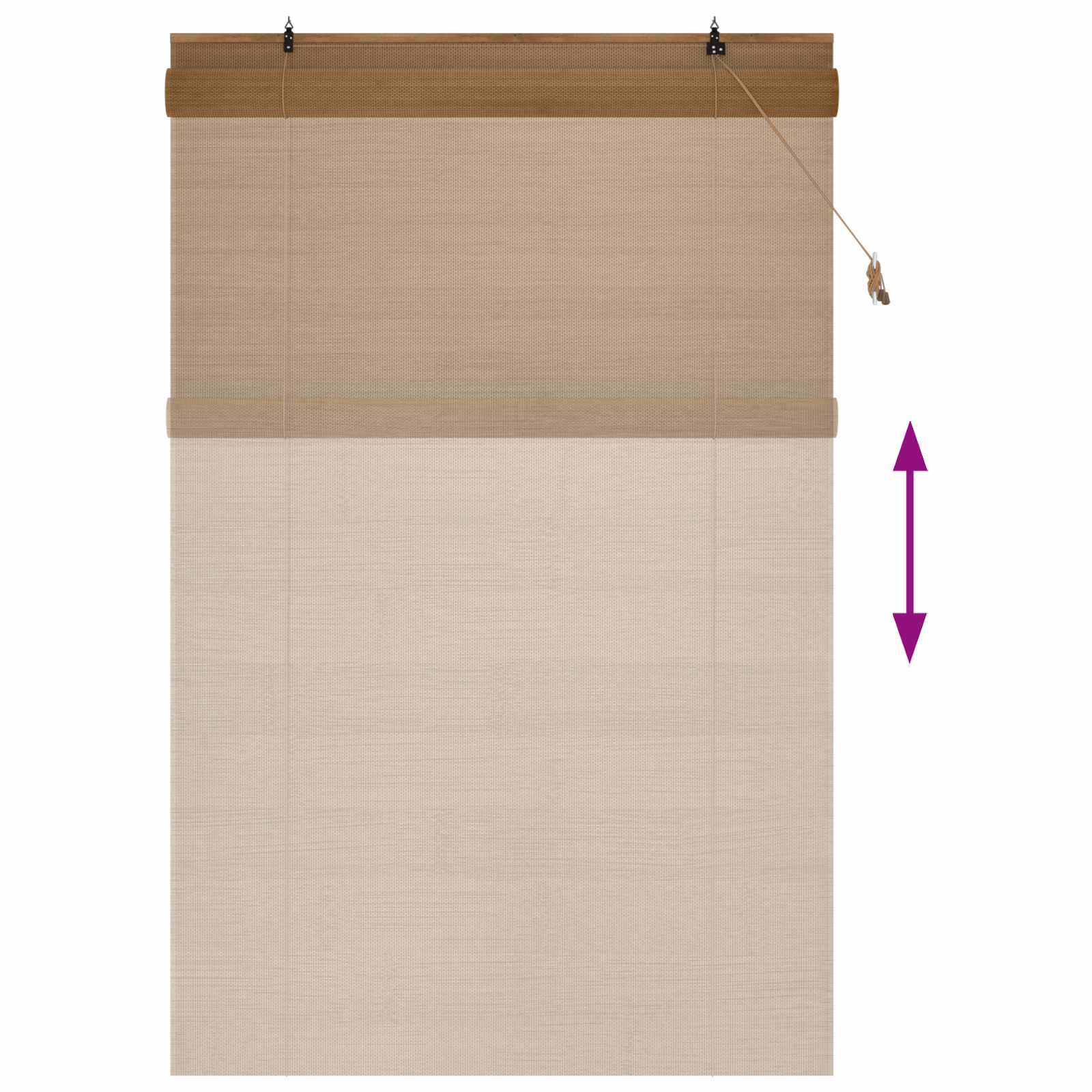 Rolgordijn Bruin 150 x 220 cm Bamboe