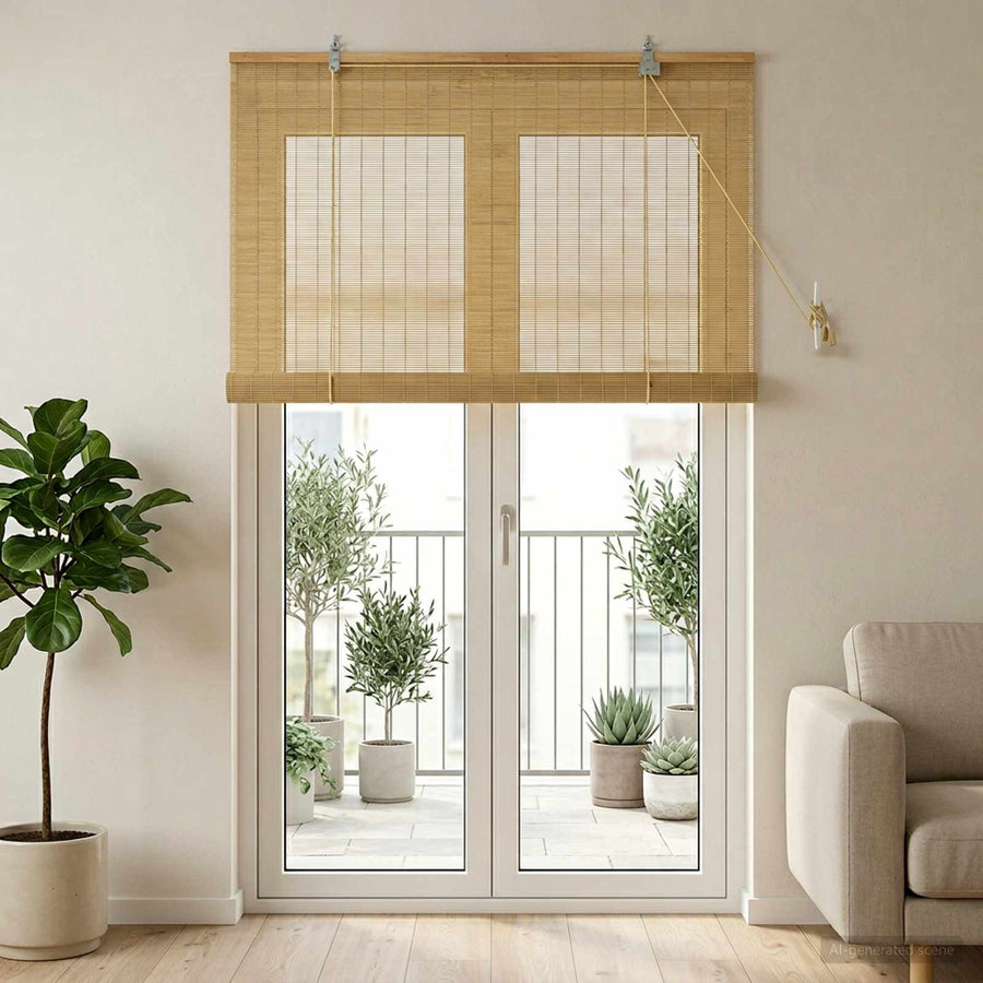 Rolgordijn Naturel 80 x 220 cm Bamboe