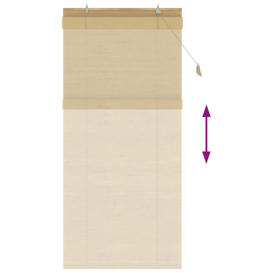 Rolgordijn Naturel 80 x 220 cm Bamboe