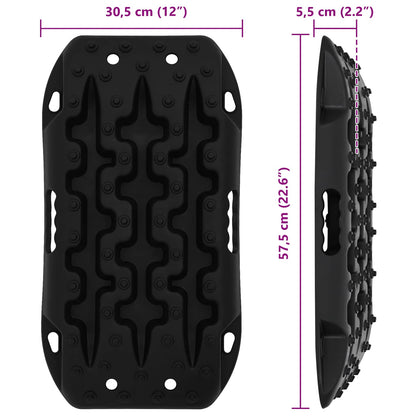 Gripplaat 2 pcs Zwart 57,5x30,5x5,5 cm Versterkt nylon