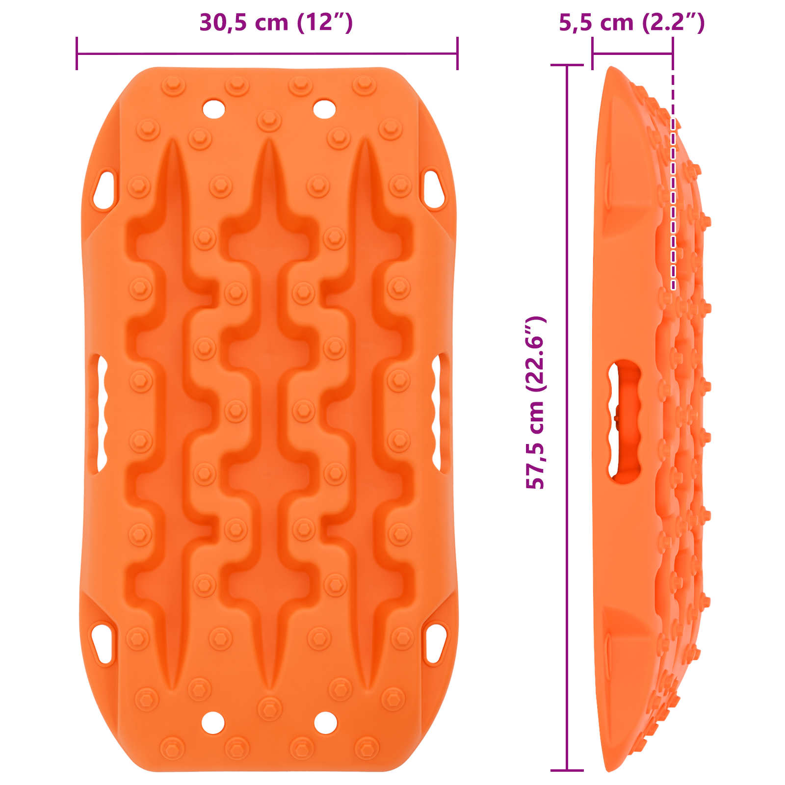 Gripplaat 2 pcs Oranje 57,5x30,5x5,5 cm Versterkt nylon
