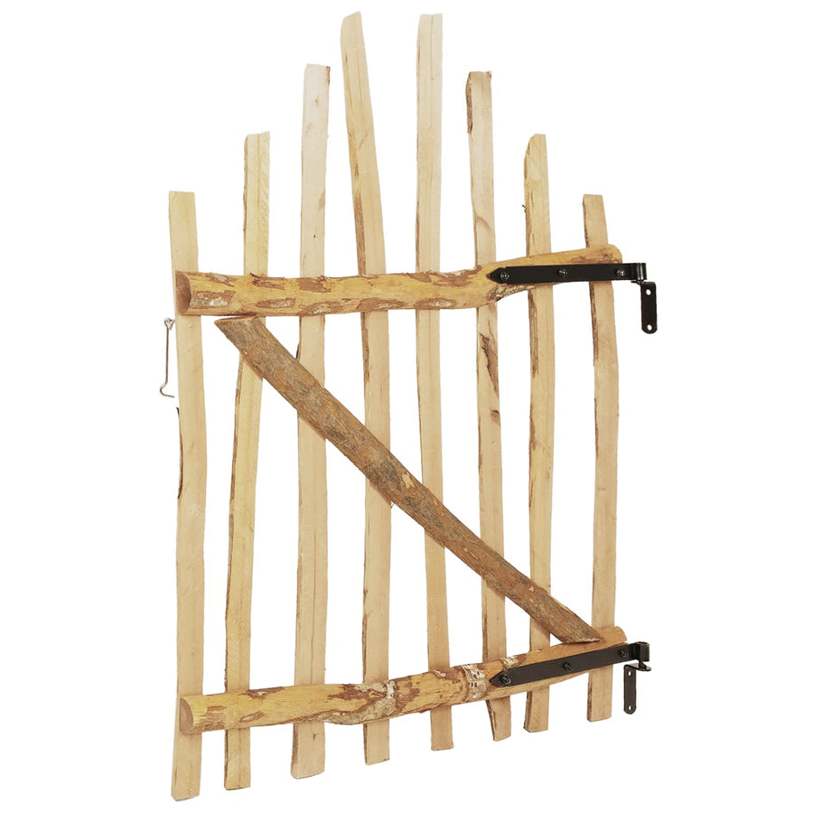Gebogen hekdeur 100 x 120 cm Geïmpregneerd Hazelhout Naturel