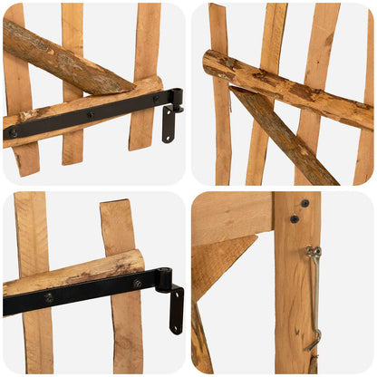 Gebogen hekdeur 100 x 90 cm Geïmpregneerd Hazelhout Bruin