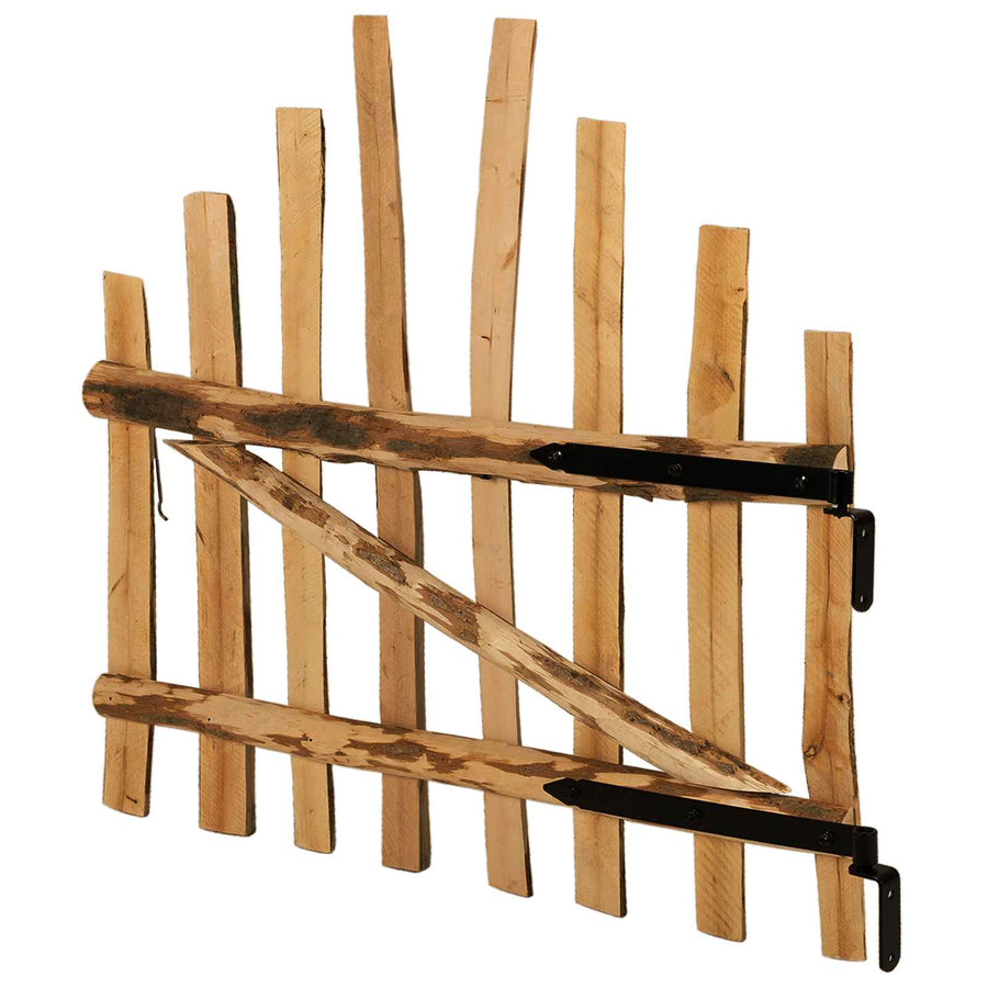 Gebogen hekdeur 100 x 90 cm Geïmpregneerd Hazelhout Bruin