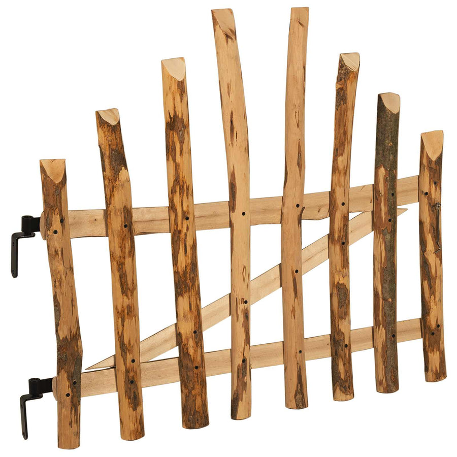 Gebogen hekdeur 100 x 90 cm Geïmpregneerd Hazelhout Bruin
