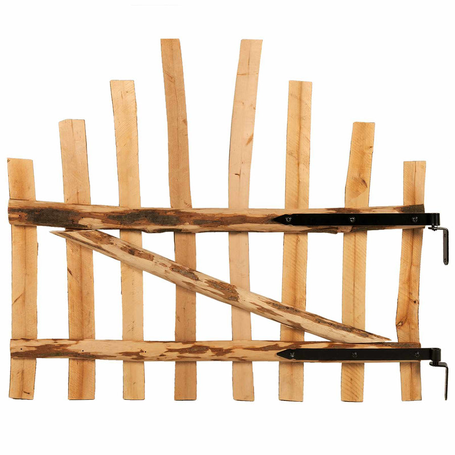 Gebogen hekdeur 100 x 90 cm Geïmpregneerd Hazelhout Bruin