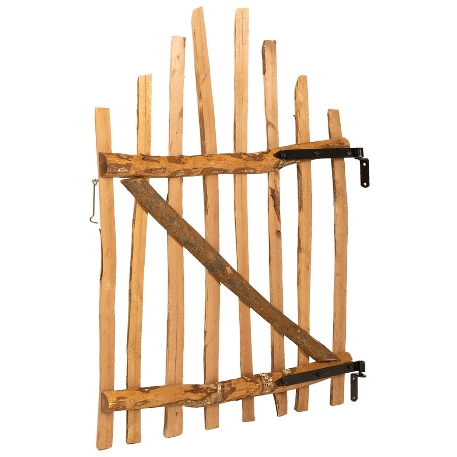Gebogen hekdeur 100 x 120 cm Geïmpregneerd Hazelhout Bruin
