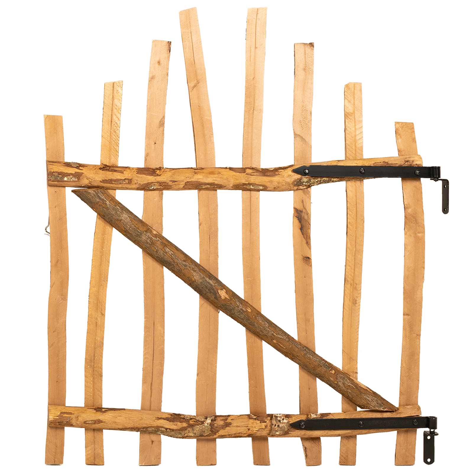 Gebogen hekdeur 100 x 120 cm Geïmpregneerd Hazelhout Bruin