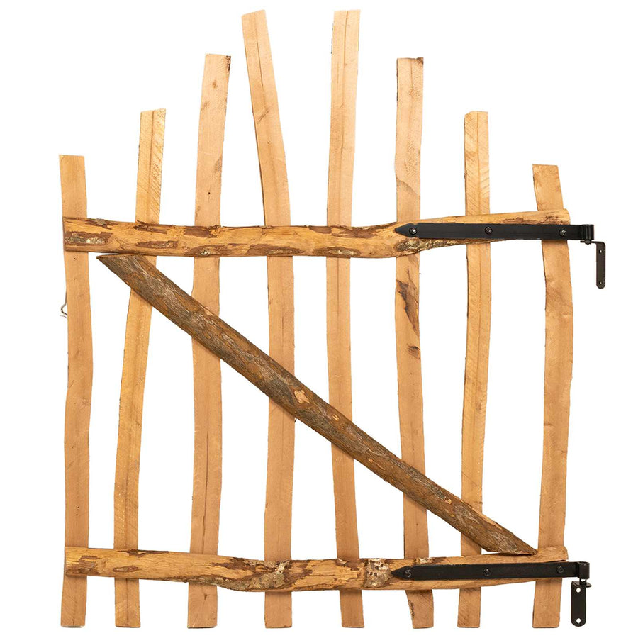 Gebogen hekdeur 100 x 120 cm Geïmpregneerd Hazelhout Bruin